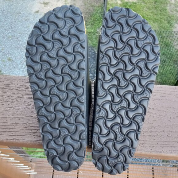 NWOB Birkenstock Arizona Black Birko Flor Black Buckle Sz EU 38 US 7 - 7.5 DEFEC - Picture 12 of 16